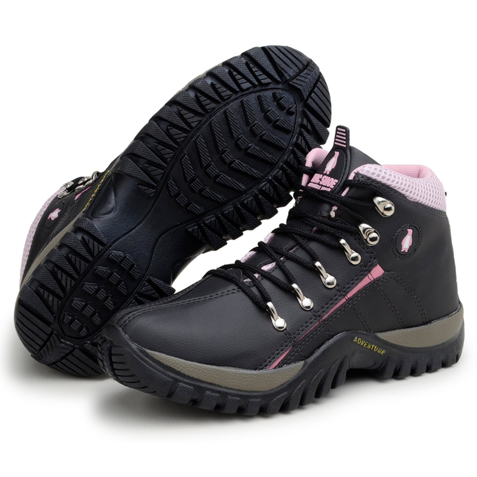 Imagem principal Bota Coturno Bia Ramos Adventure Feminino para Trilha Trekking Confortavel Rosa Bia Ramos preto/rosa rosa