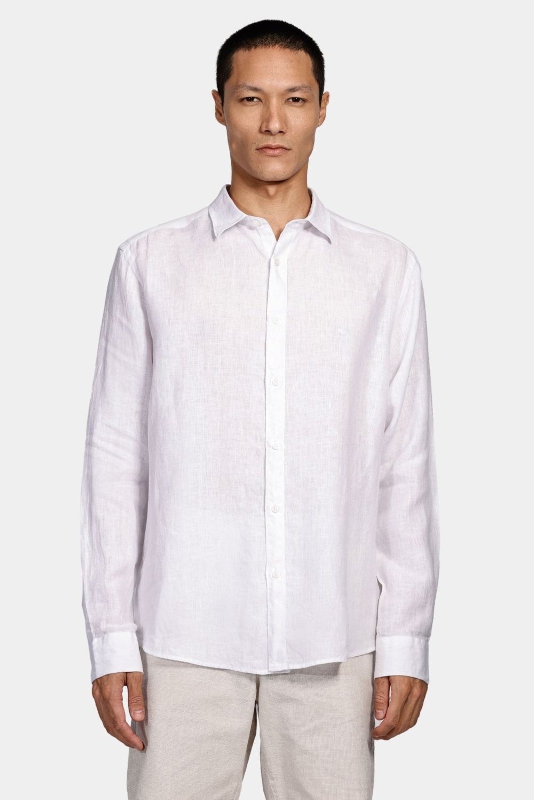 Imagem principal Camisa Aramis Manga Longa Slim Linho Irlandês Branco Aramis incolor