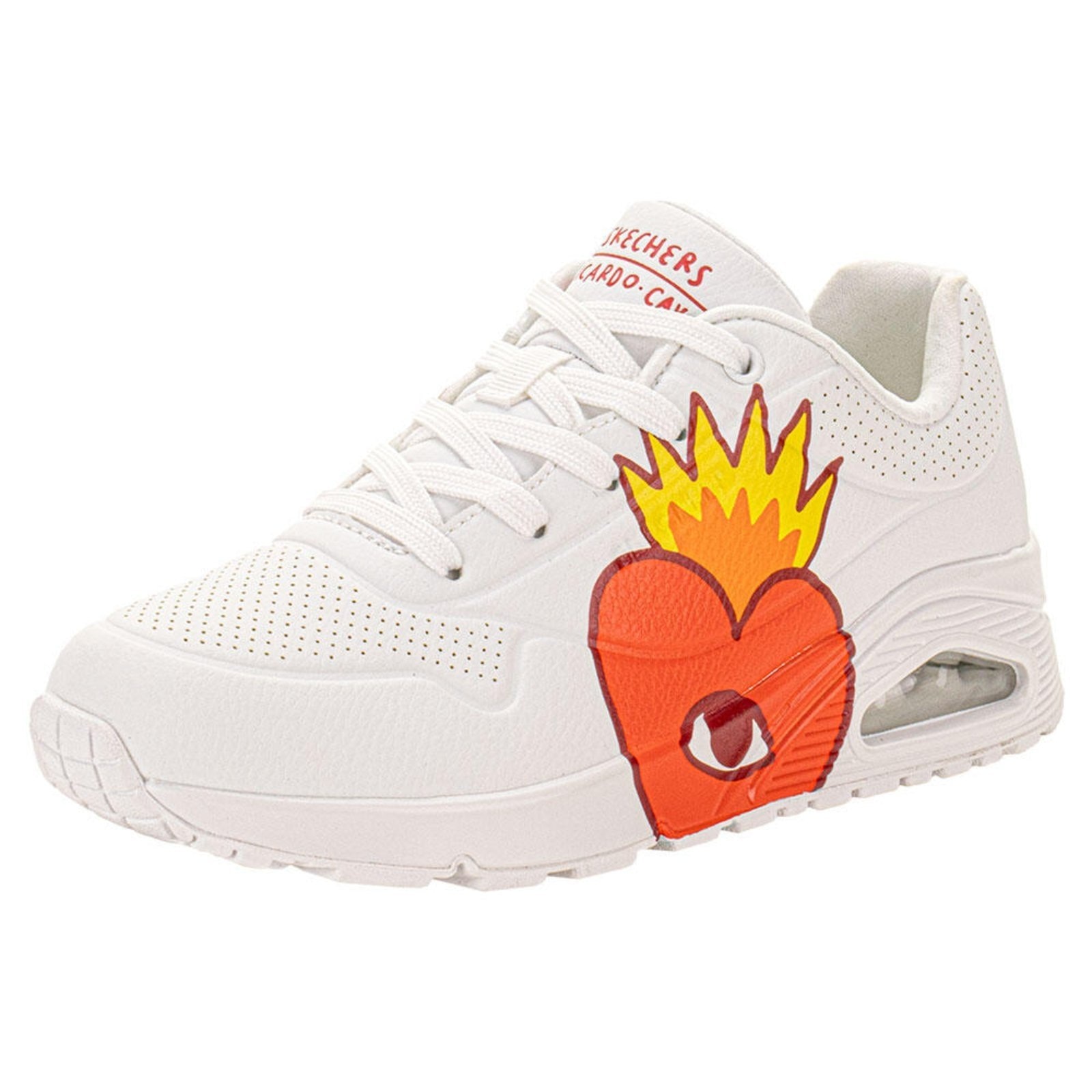 Imagem principal Tênis Feminino Ricardo Cavolo: Uno Flaming Heart Skechers 177956 5677956 Skechers branco