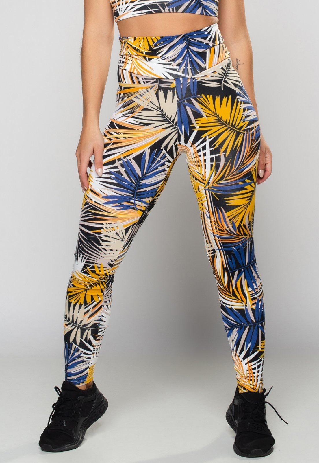 Imagem principal Calça Legging MVB Modas Cintura Alta Eco Mvb Modas amarelo/branco/multicolorido
