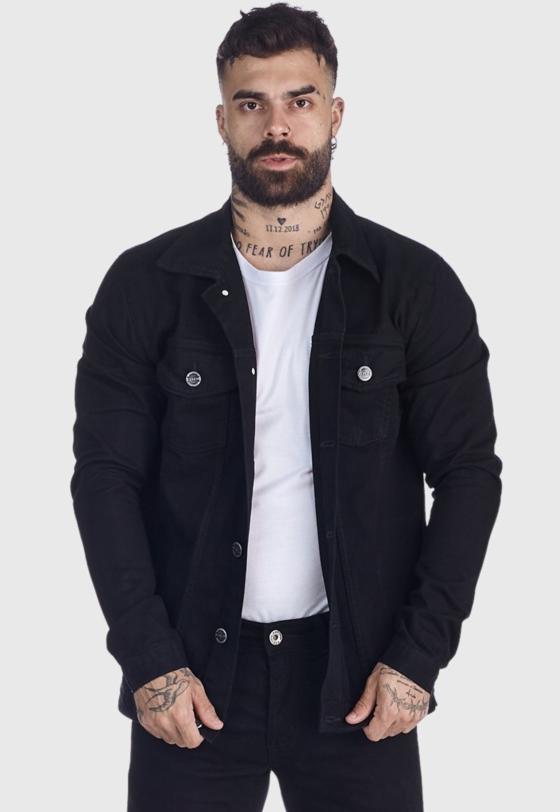 Imagem principal Jaqueta Jeans HNO Jeans Lisa HNO Jeans preto