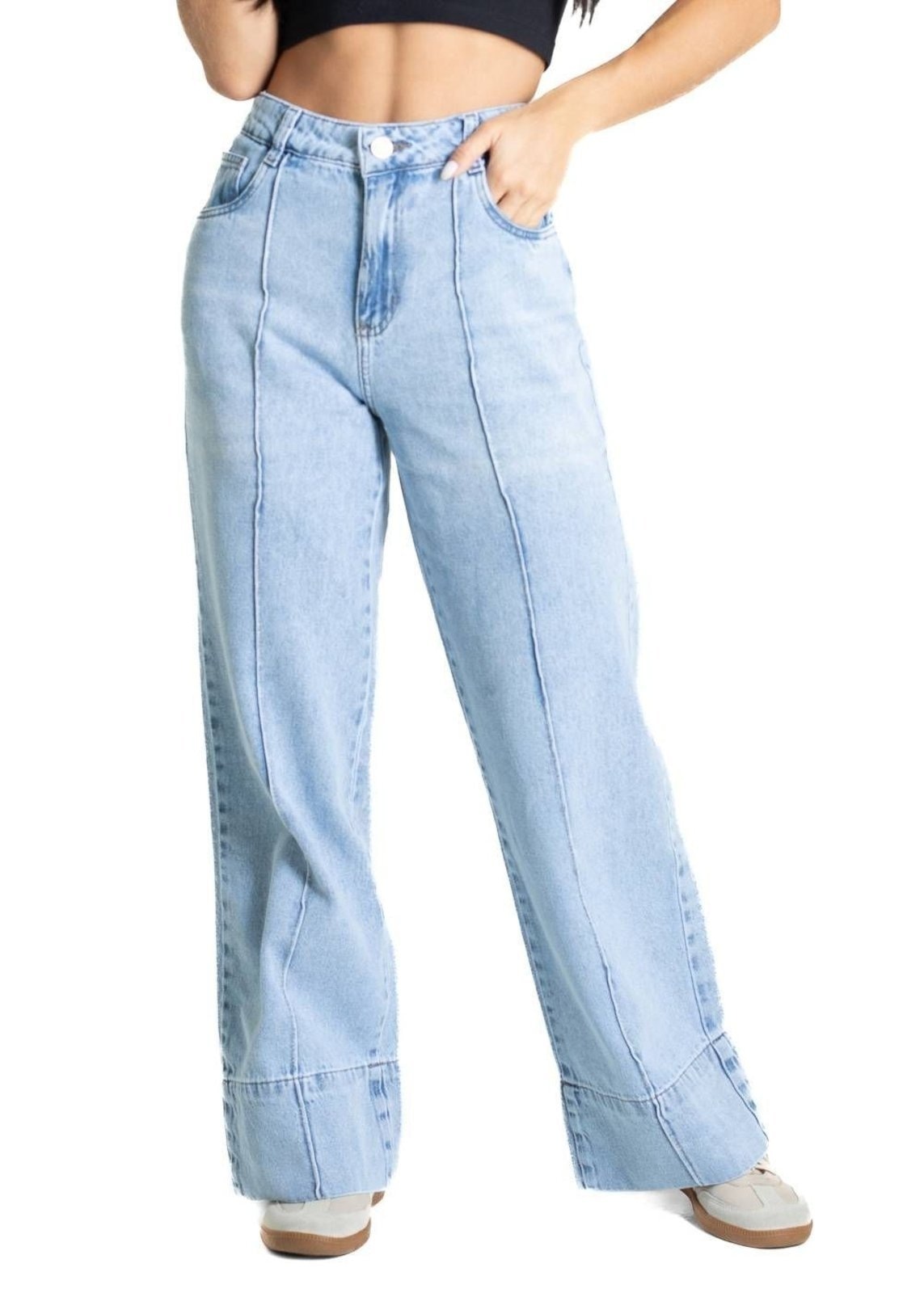 Imagem principal Calça Jeans Sawary Wide Leg Petit - 280891 Sawary azul