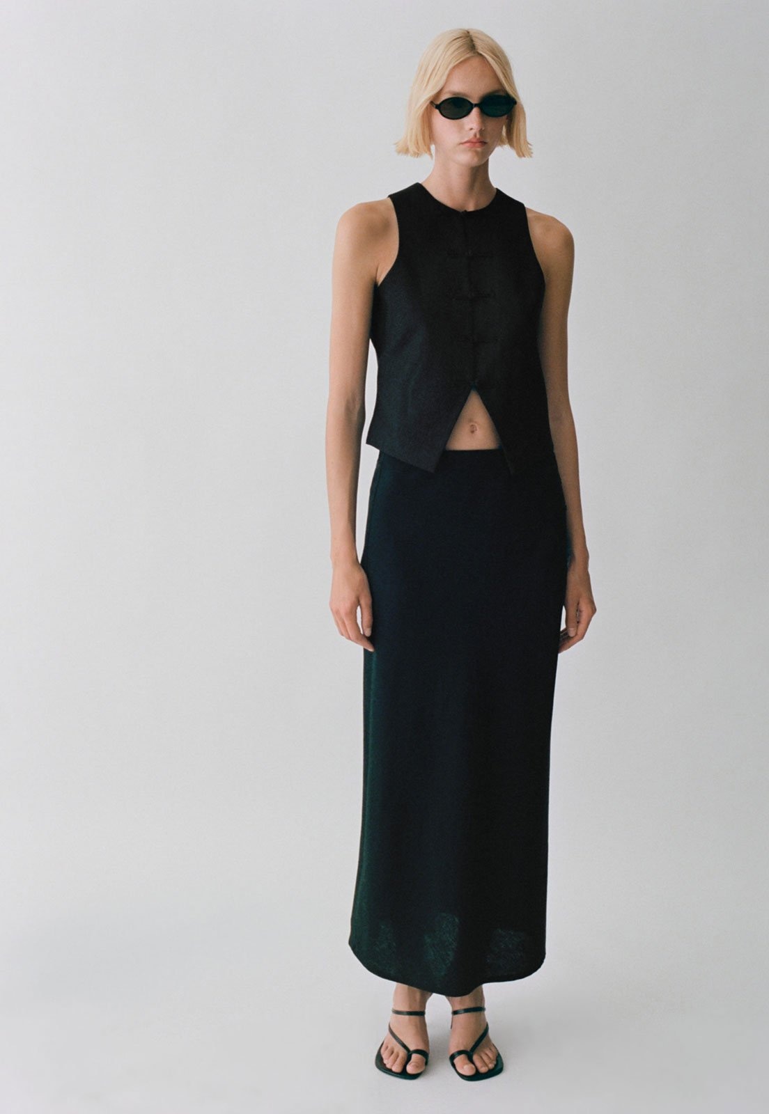 Imagem principal Saia Mango Longa Laguna Preta Mango preto