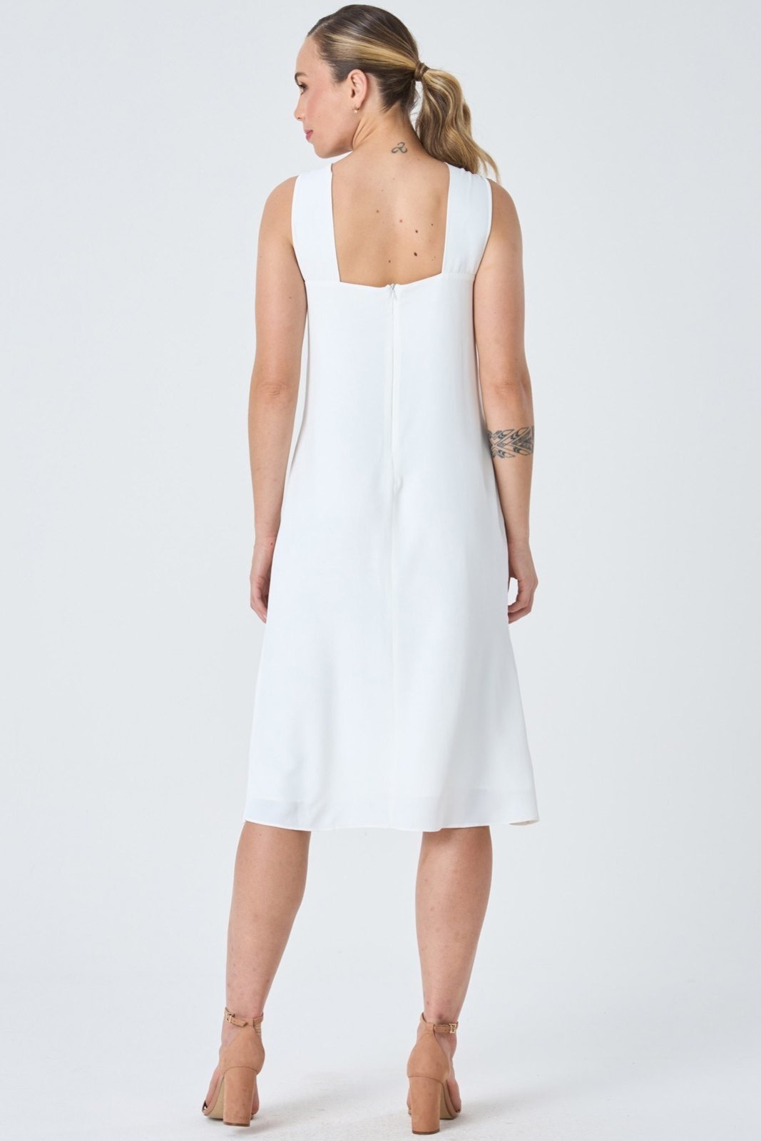 Imagem principal Vestido Midi PKS Frente Única Off White PKS off-white white