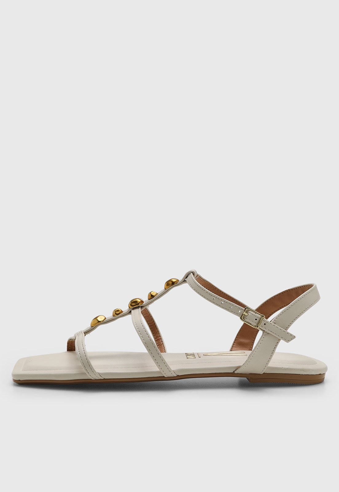 Imagem principal Rasteira Feminina Vizzano Tiras Metálicas Off-white VIZZANO off-white white