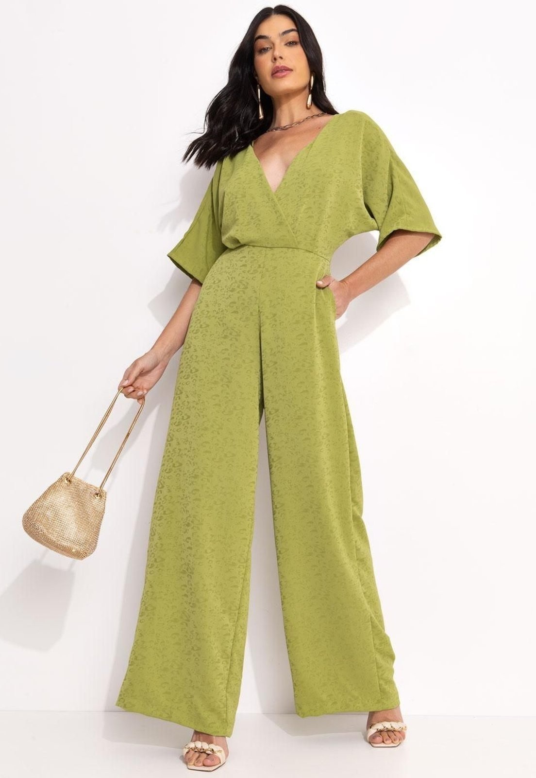 Imagem principal Macacão Em Alfaiataria Quintess verde