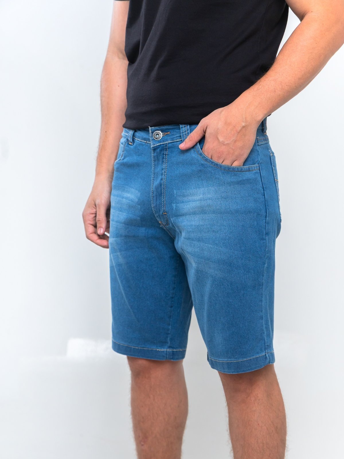 Imagem principal Bermuda 5 ESTILOS Clara Masculina Sofiticada Linha Premium 5 ESTILOS azul/jeans