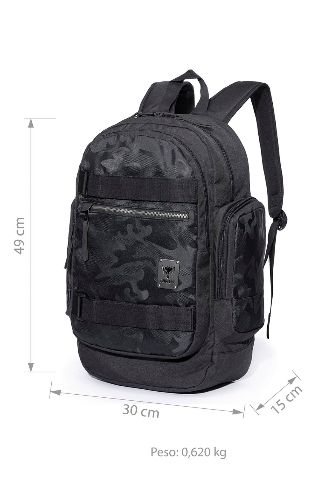 Imagem principal Mochila Bolsa Skatista Masculina Cavalera Commander Cavalera preto
