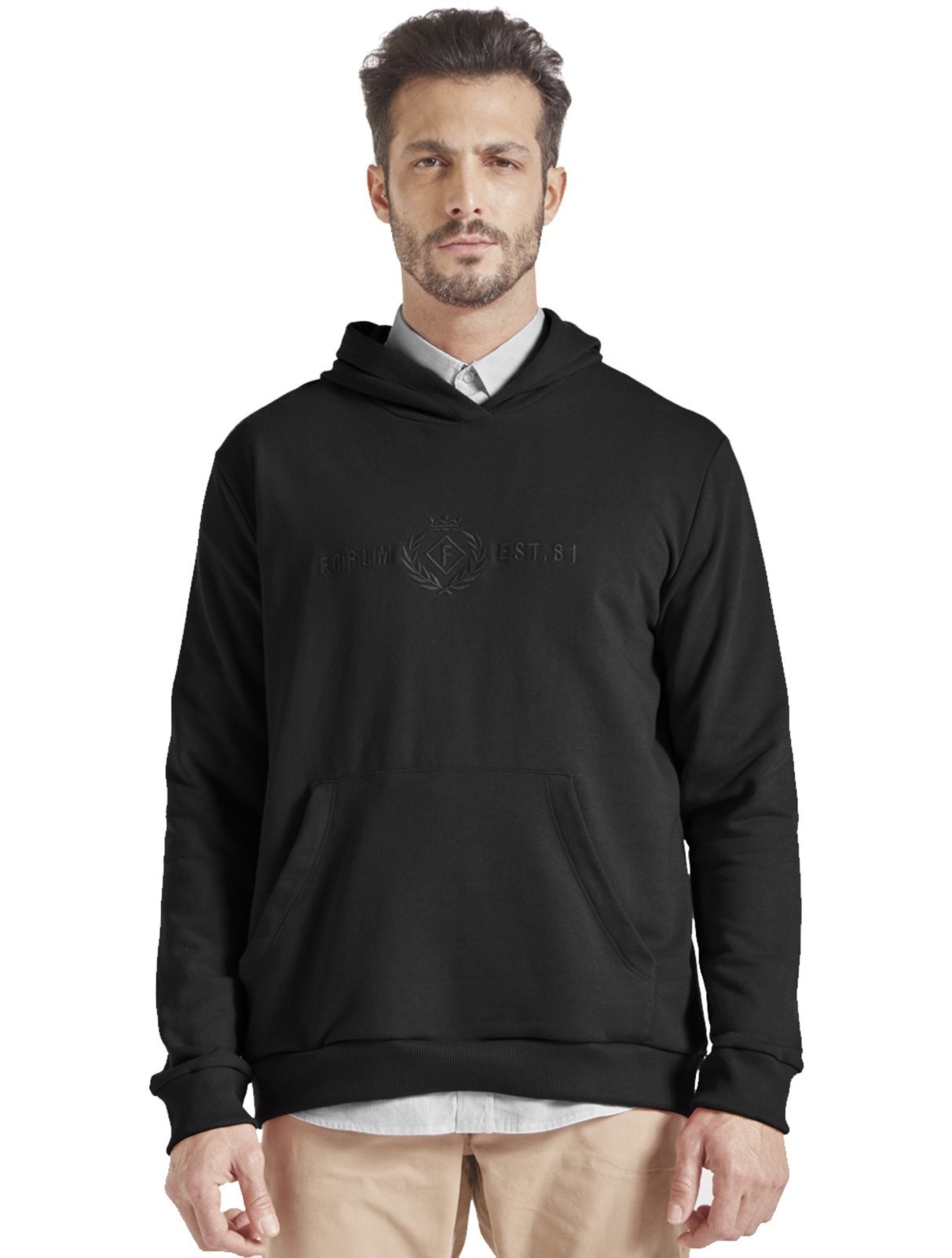 Imagem principal Moletom Forum Masculino New Comfort Hoodie Laurel Logo Preta Forum preto