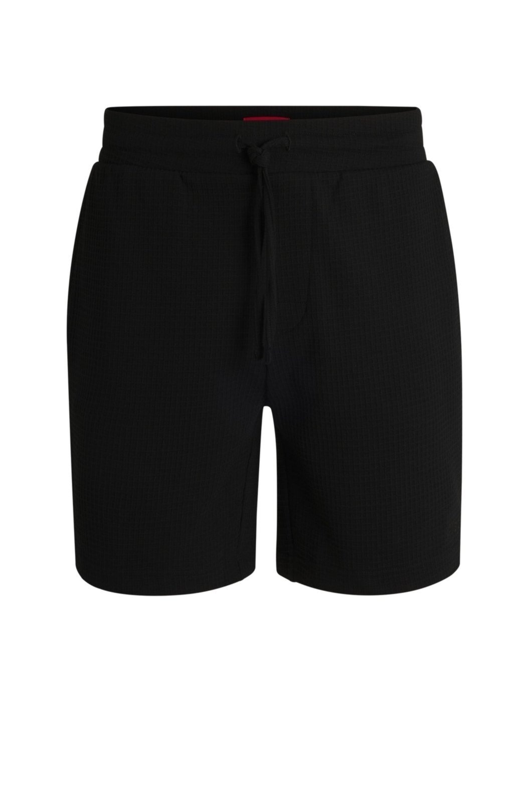 Imagem principal Shorts De Pijama Estruturados Em Waffle Com Logo Bordado HUGO preto