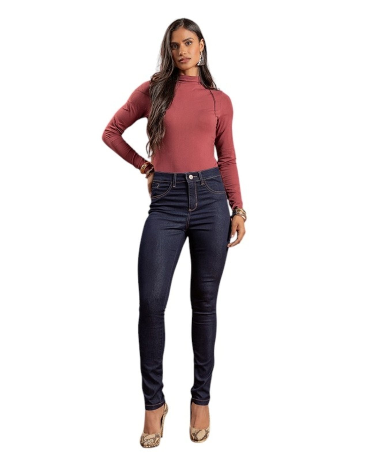 Imagem principal Calça Skinny Feminina - Black Jeans - Denin Escuro Black Jeans azul black