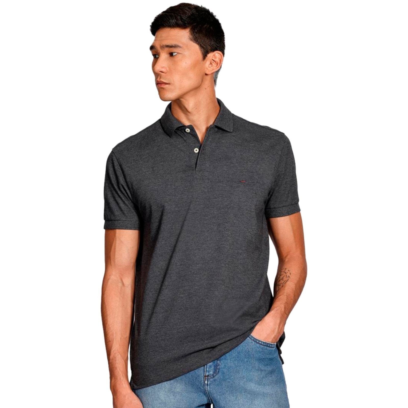 Imagem principal Camisa Polo Aramis Basica Piquet Ve25 Mescla Masculino Aramis cinza