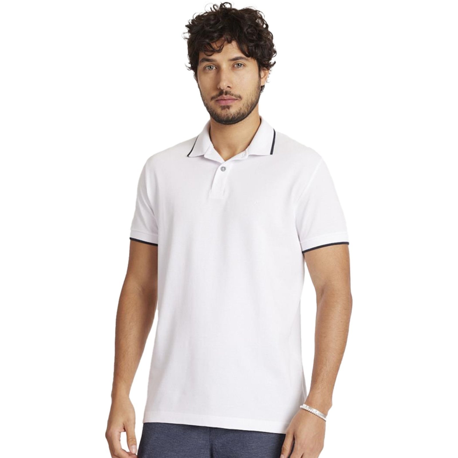 Imagem principal Camisa Polo Aramis Piquet Favo VE24 Off White Masculino Aramis amarelo white