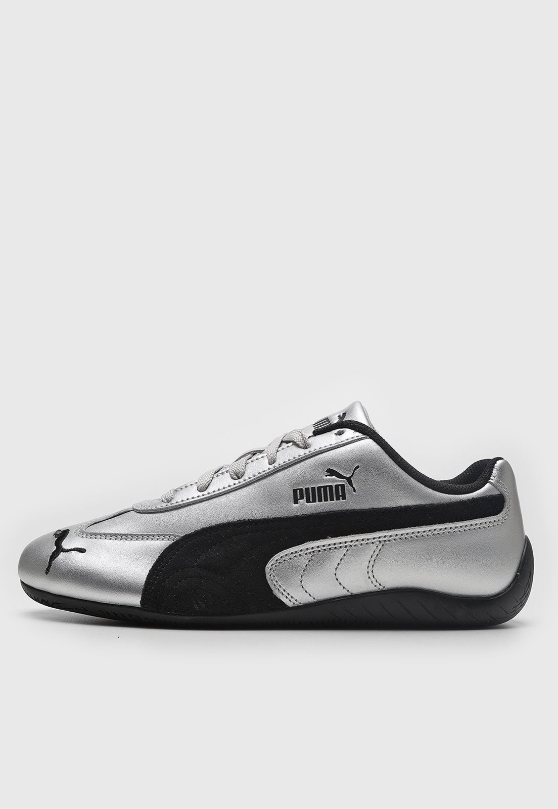Imagem principal Tênis Feminino Puma Speedcat Metallic Prata e Preto Puma prata metallic