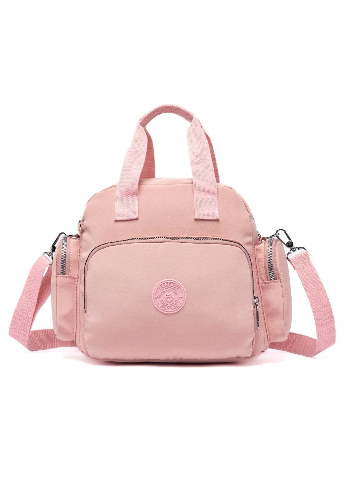 Imagem principal Bolsa Casual Antifurto Trabalho Faculdade Transversal 9L Usb Feminina Perfect For You rosa