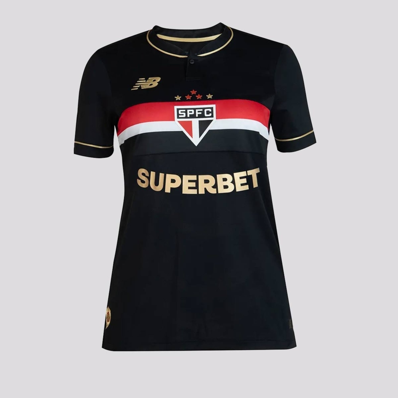 Imagem principal Camisa New Balance São Paulo III 2025 Feminina Jogador New Balance preto