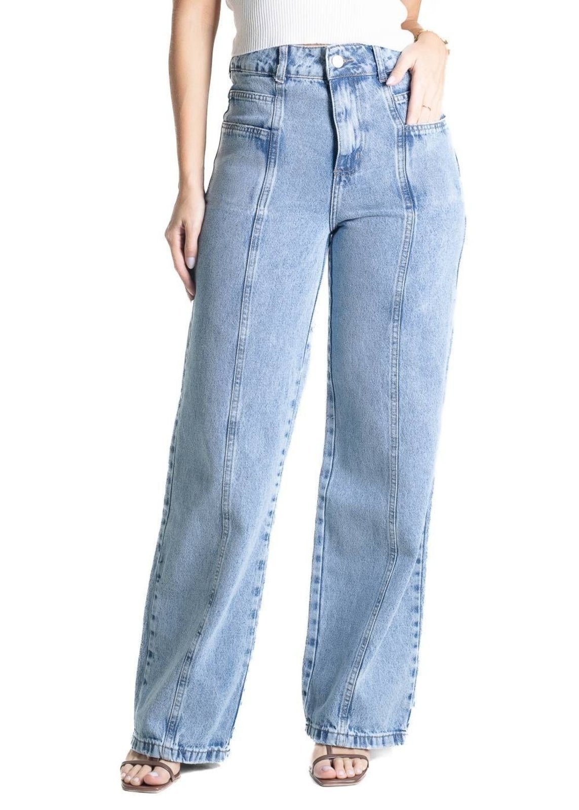 Imagem principal Calça Jeans Sawary Wide Leg - 281276 Sawary azul