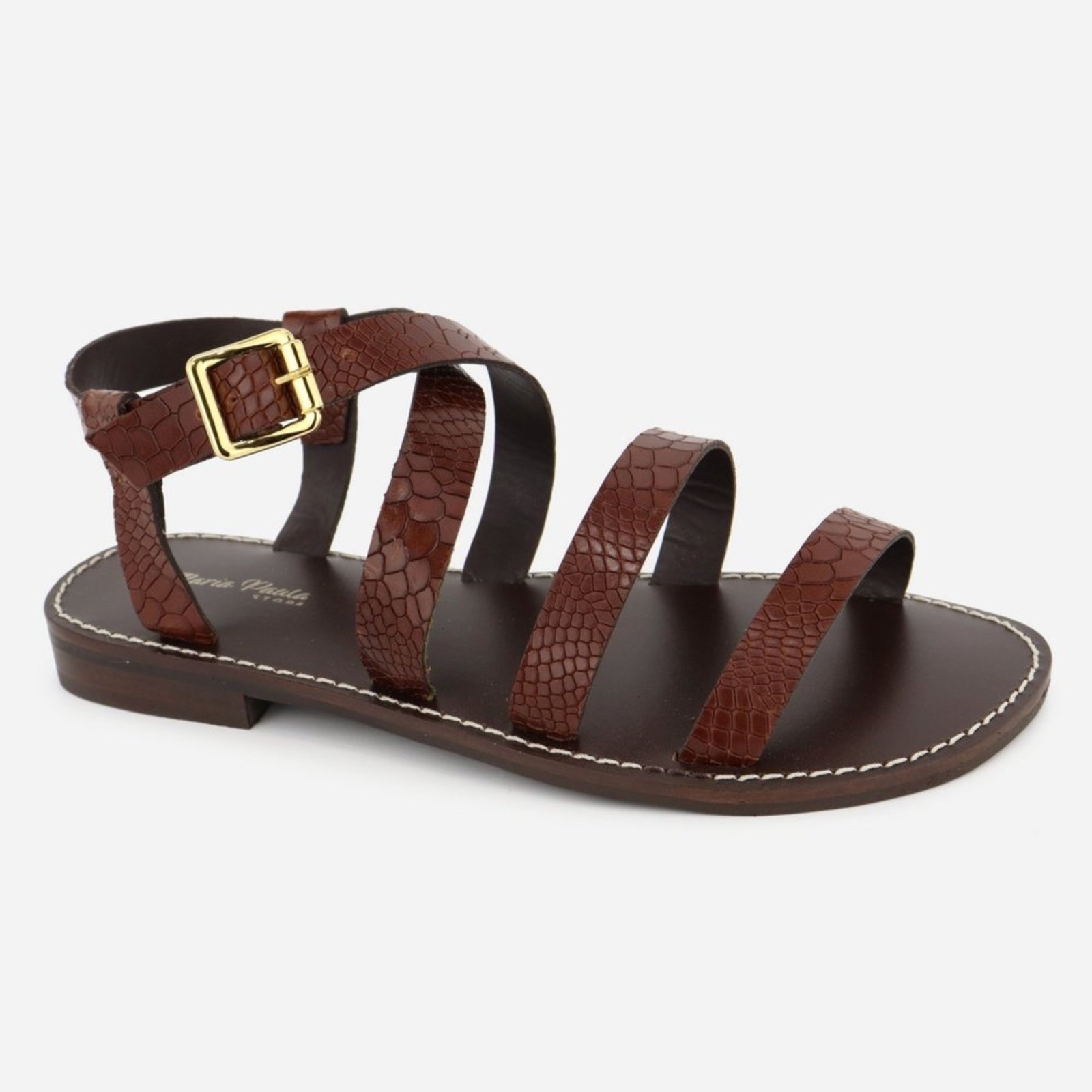 Imagem principal Rasteira Feminina Couro Maria Paula Tiras Finas MARIA PAULA marrom