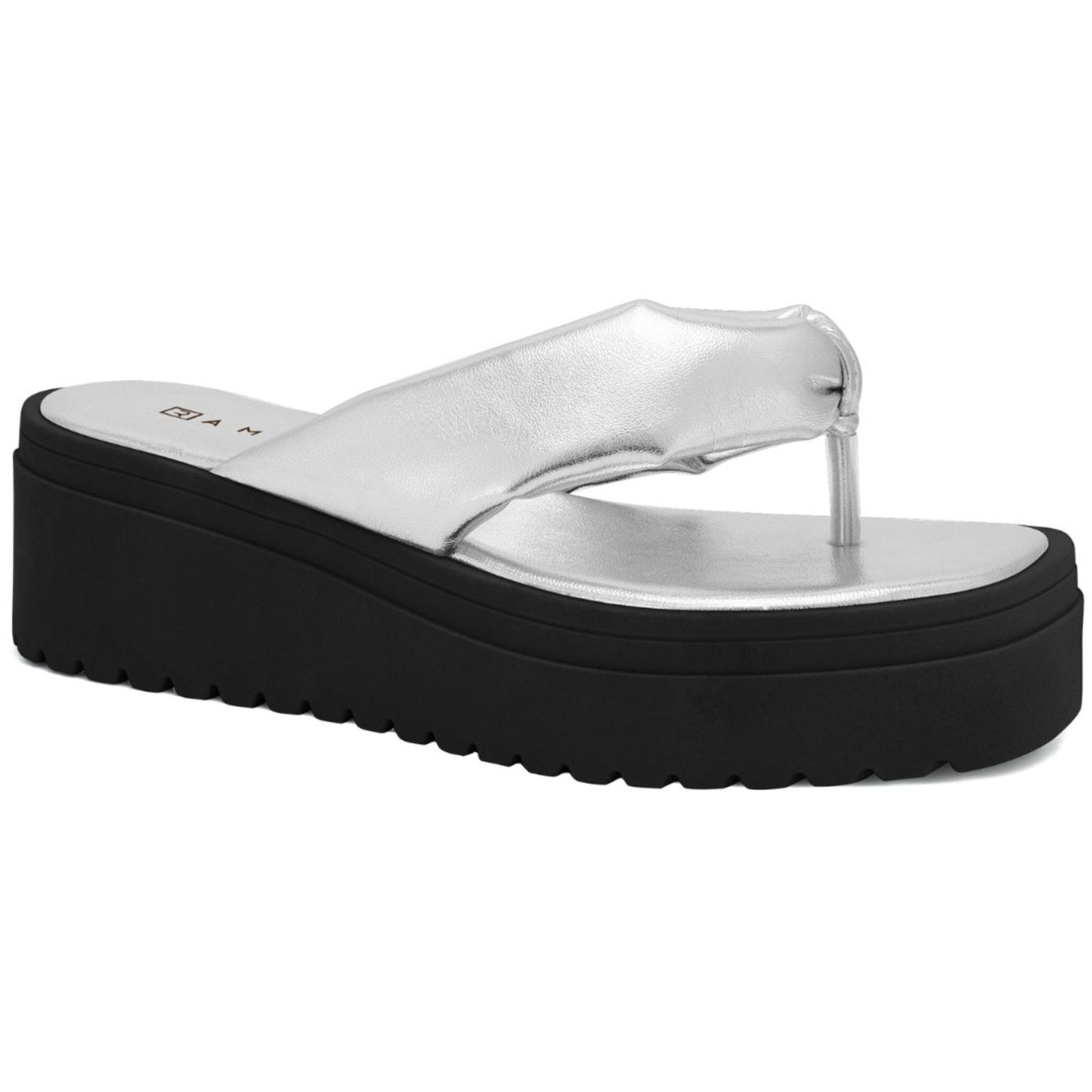 Imagem principal Chinelo Feminino Ramarim Plataforma Preta 2445202-1 RAMARIM prata