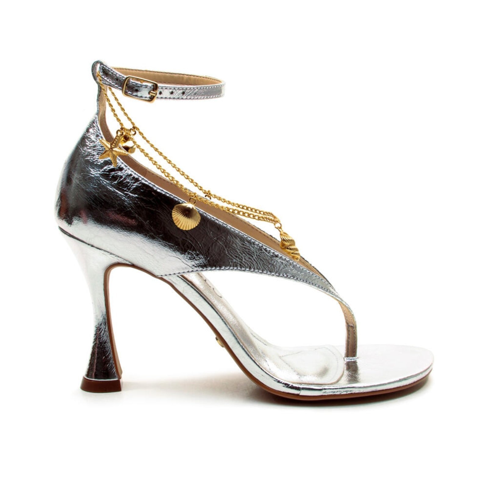 Imagem principal Sandália Couro Salto Alto Cecconello 2794001-1 Cecconello prata