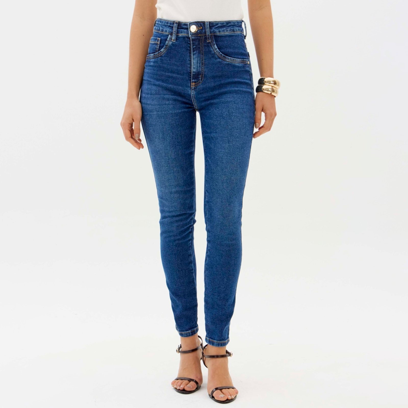 Imagem principal Calça Jeans Lança Perfume Skinny Ankle Ou26 Feminino Lança Perfume azul