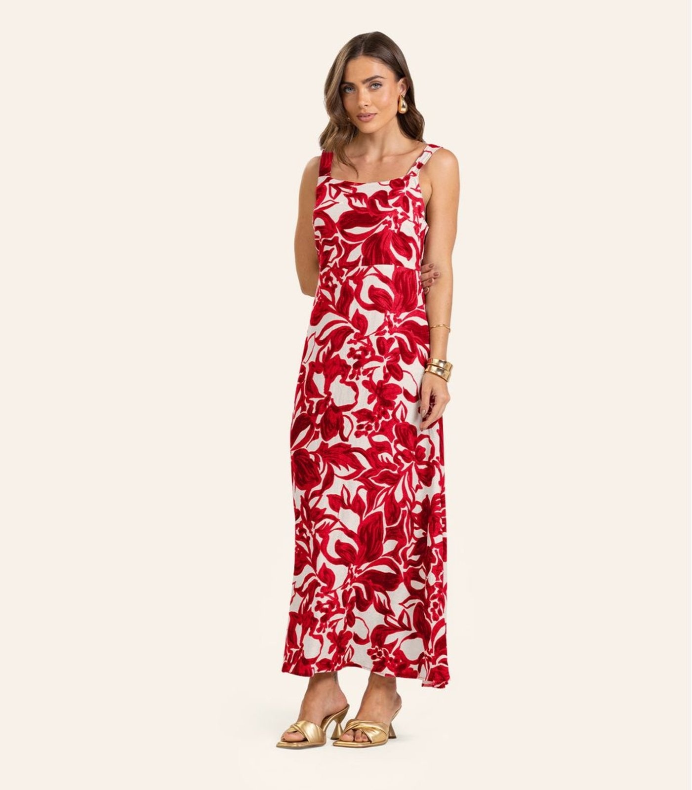 Imagem principal Vestido Midi em Linho Feminino Endless Endless vermelho