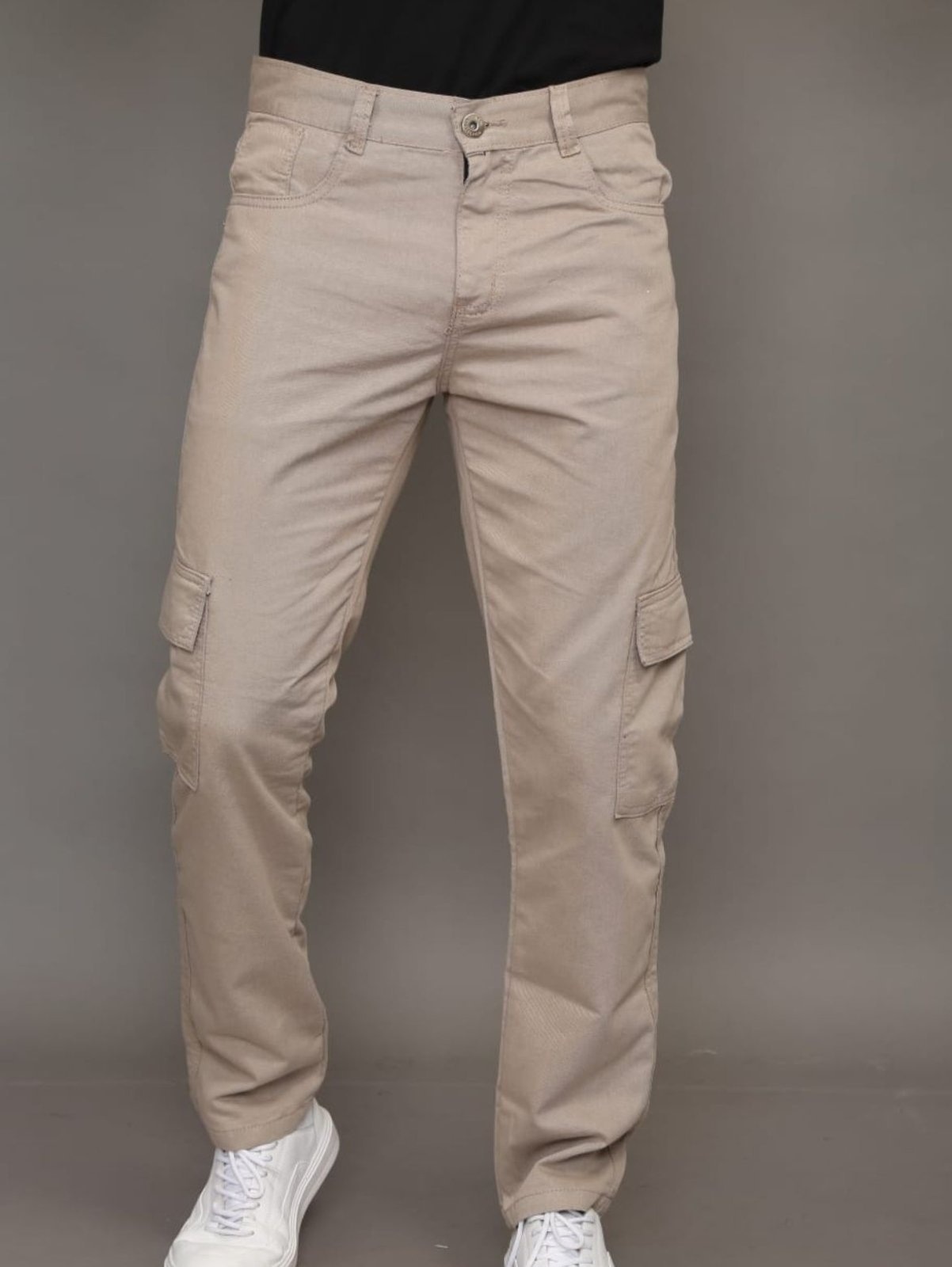 Imagem principal Calça Cargo Masculina Sarja Jeans Loka Caqui Jeans Loka bege/cáqui caqui