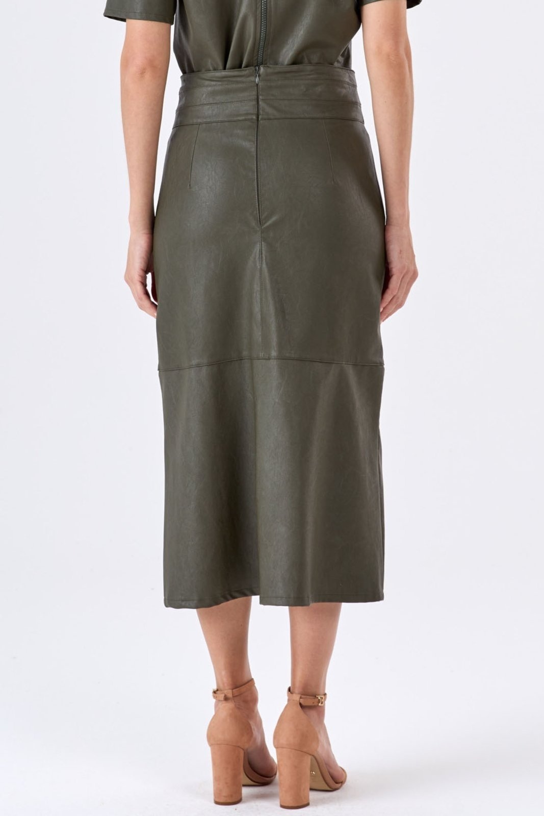 Imagem principal Saia Midi PKS Fenda Frontal PKS verde