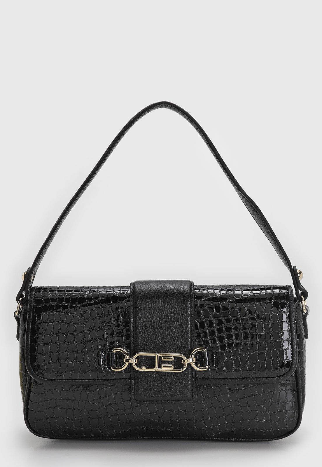 Imagem principal Bolsa Feminina Jorge Bischoff Média Croco Preta Jorge Bischoff preto