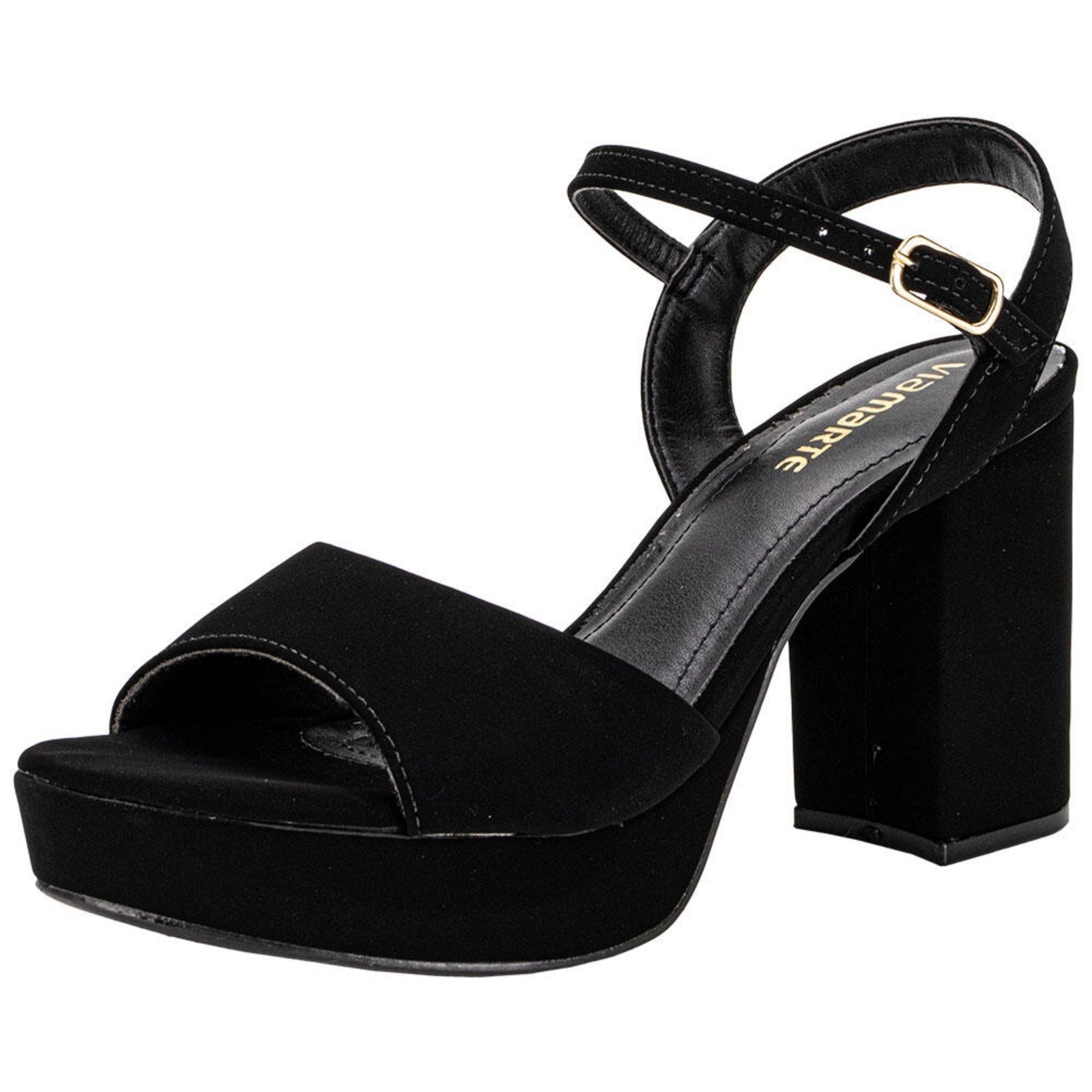 Imagem principal Sandália Feminina Meia Pata Via Marte 141006 5831416 VIA MARTE preto