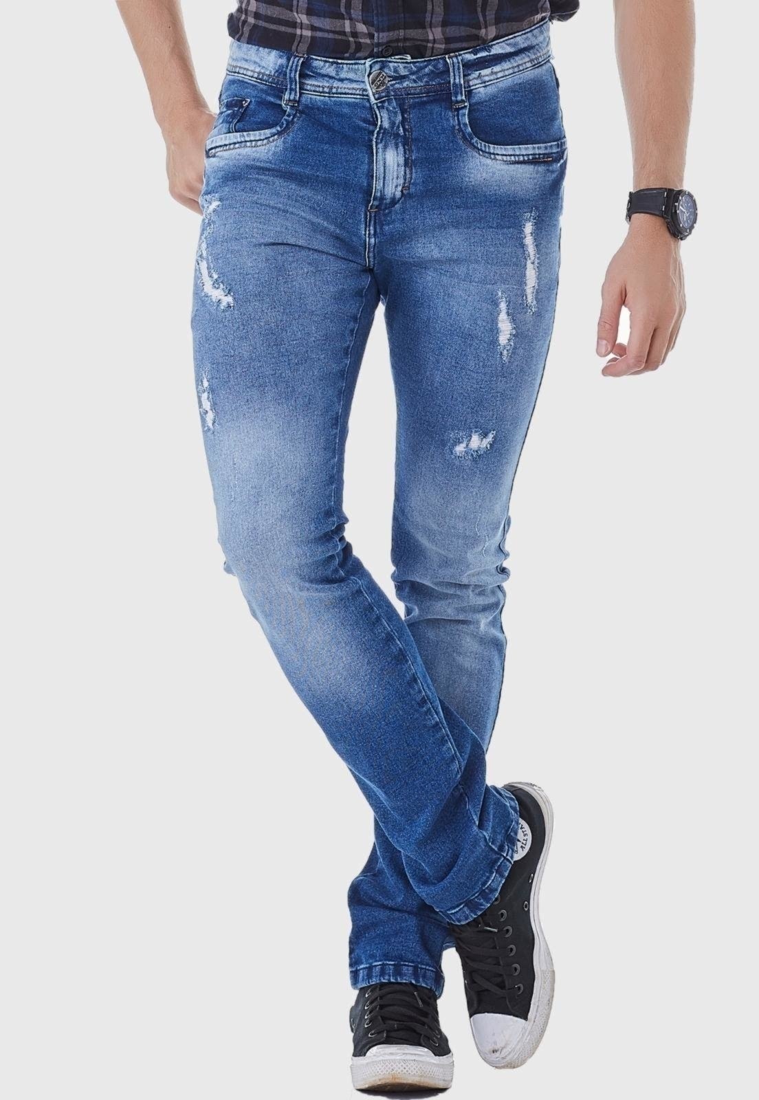 Imagem principal Calça Jeans HNO Jeans Skinny Destroyed HNO Jeans azul