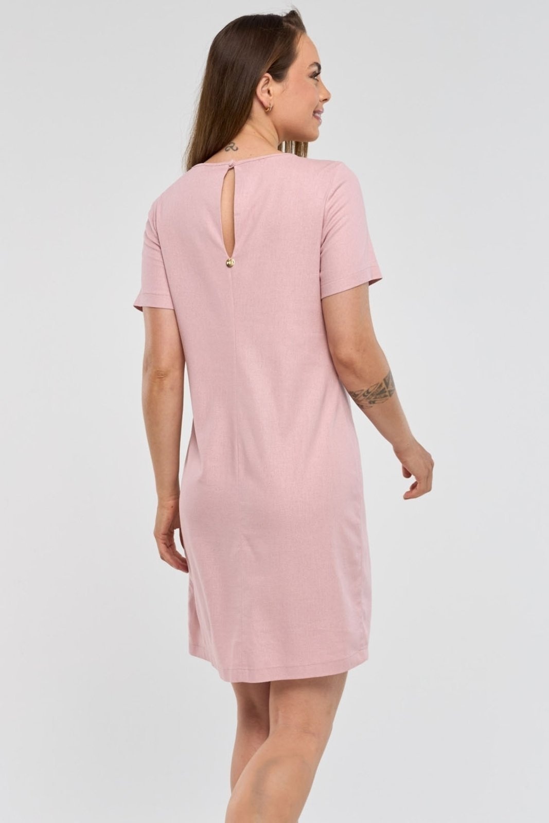 Imagem principal Vestido Curto PKS Linho Rosê PKS rosa