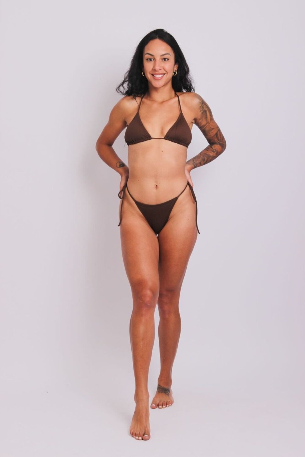 Imagem principal 2408 - Calcinha de Biquíni de Amarrar Com Lacinho Fino Duna Casual DunaCasual marrom