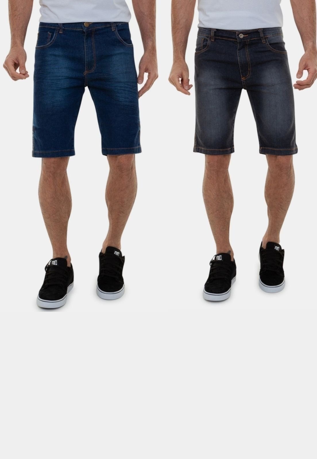 Imagem principal Kit 2 Bermuda Jeans Tradicional Versatti Jerusalém Versatti Jeans azul