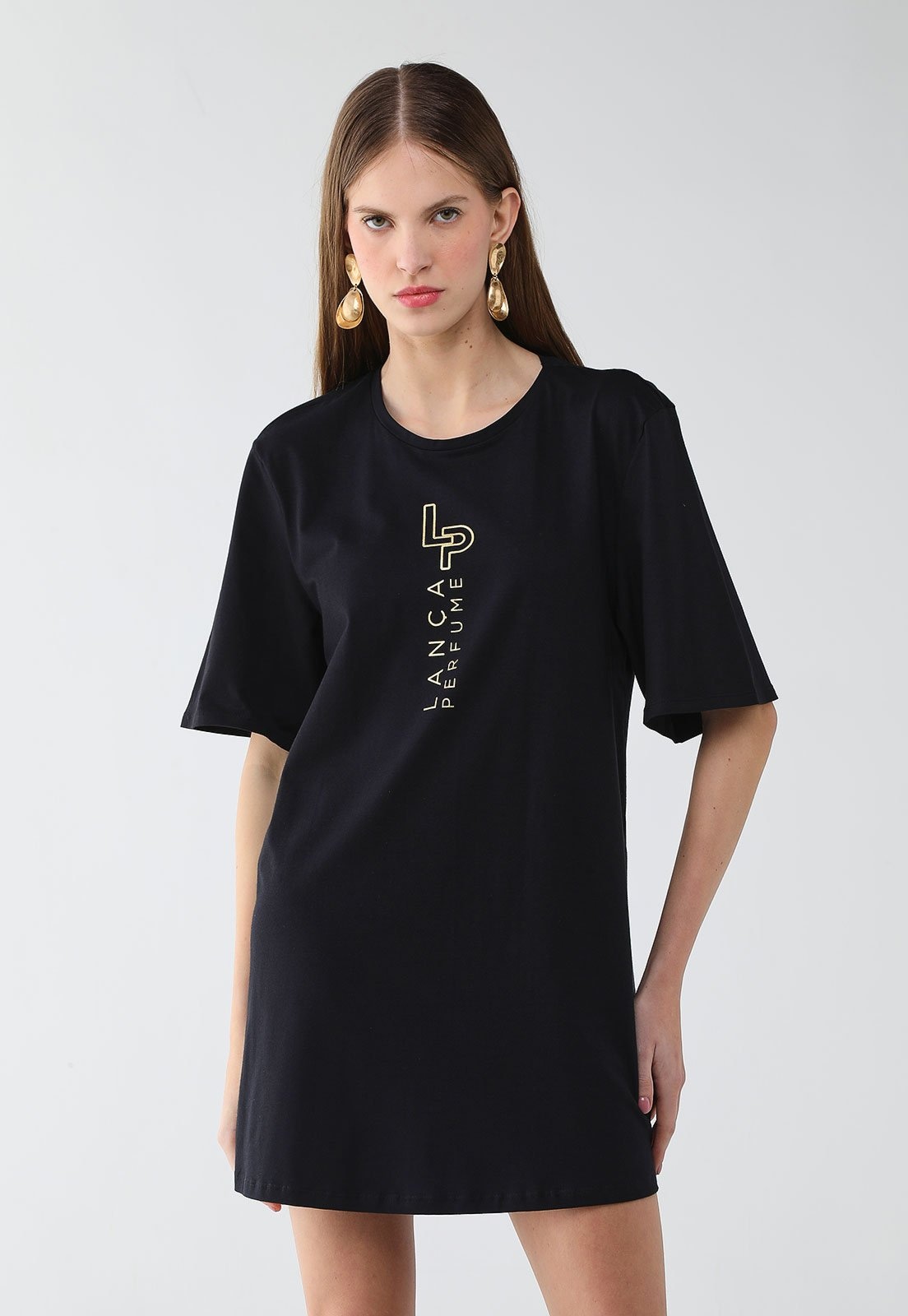 Imagem principal Vestido Feminino Lança Perfume T-Dress Logo Vertical Lança Perfume preto