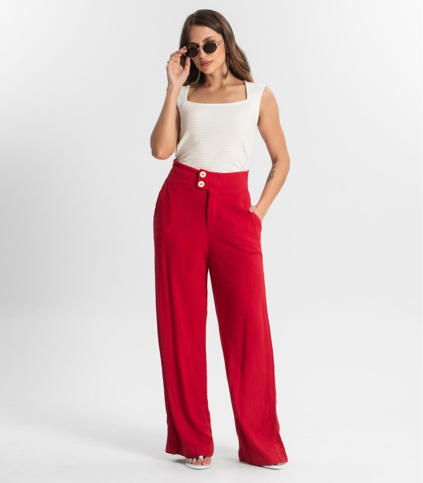 Imagem principal Calça Feminina Linho Strong Endless Endless vermelho