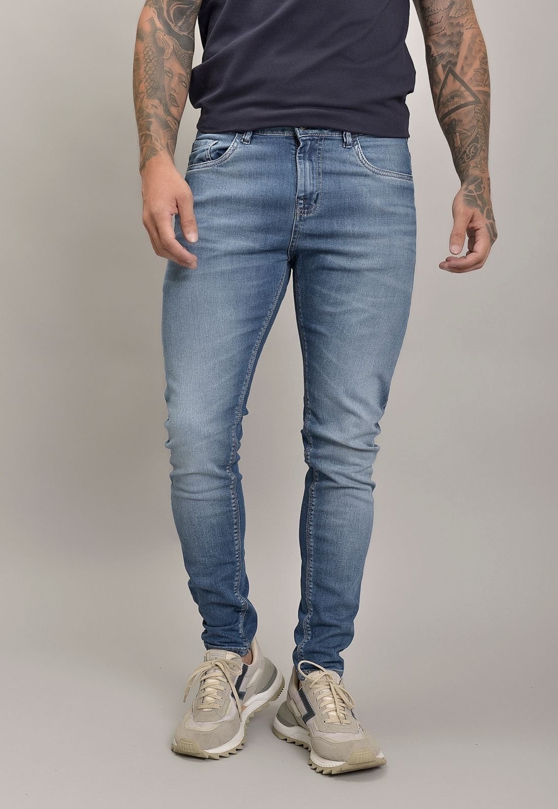 Imagem principal Calça Jeans Skinny Marmorizada Masculina Dialogo Jeans azul