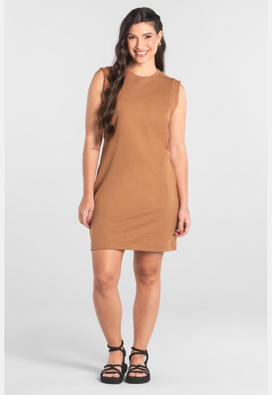 Imagem principal Vestido Adulto em Moletinho Flamê Just Basic JUST BASIC marrom