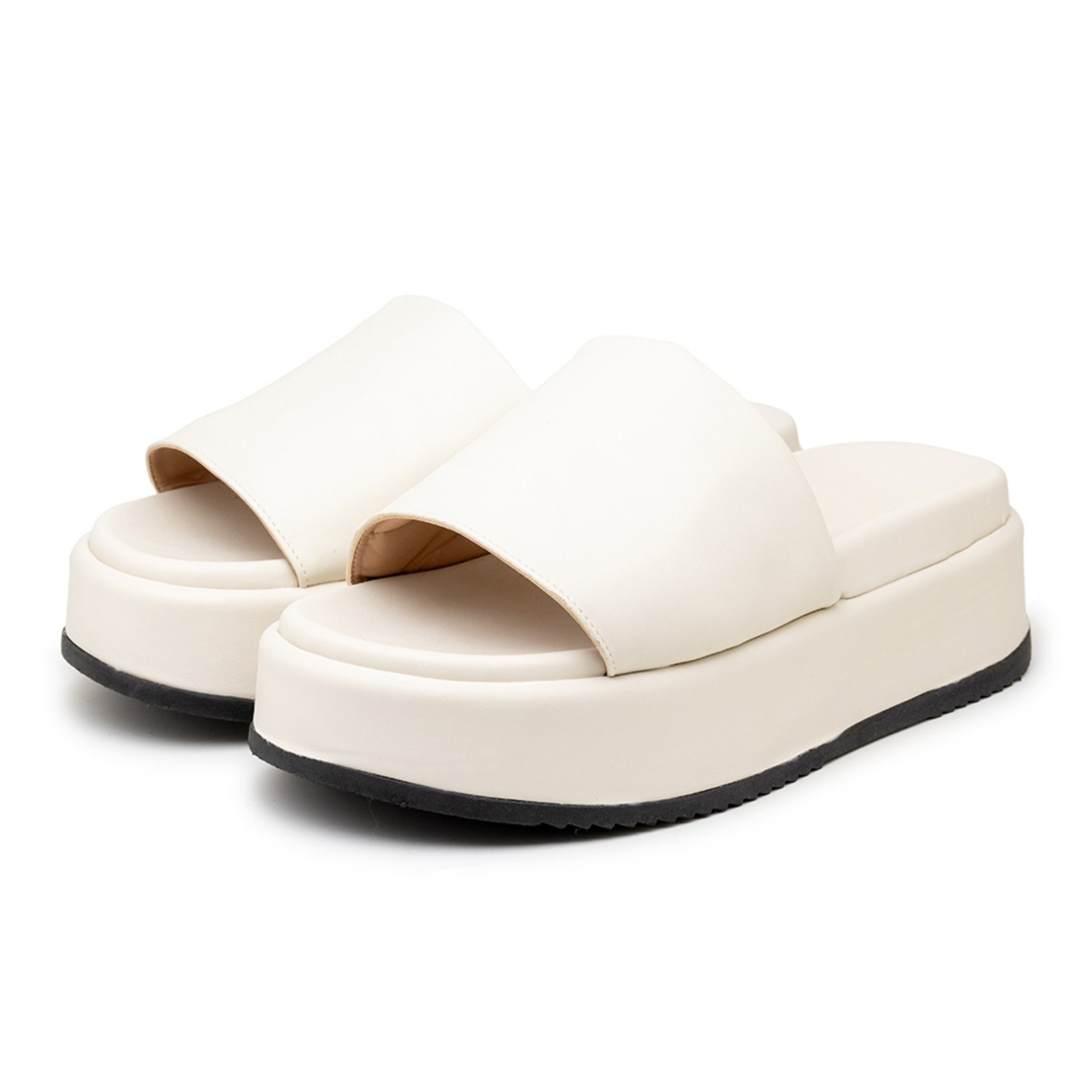 Imagem principal Sandália Feminina Tamanco Flatform 5300 Napa Off White Flor da Pele off-white white