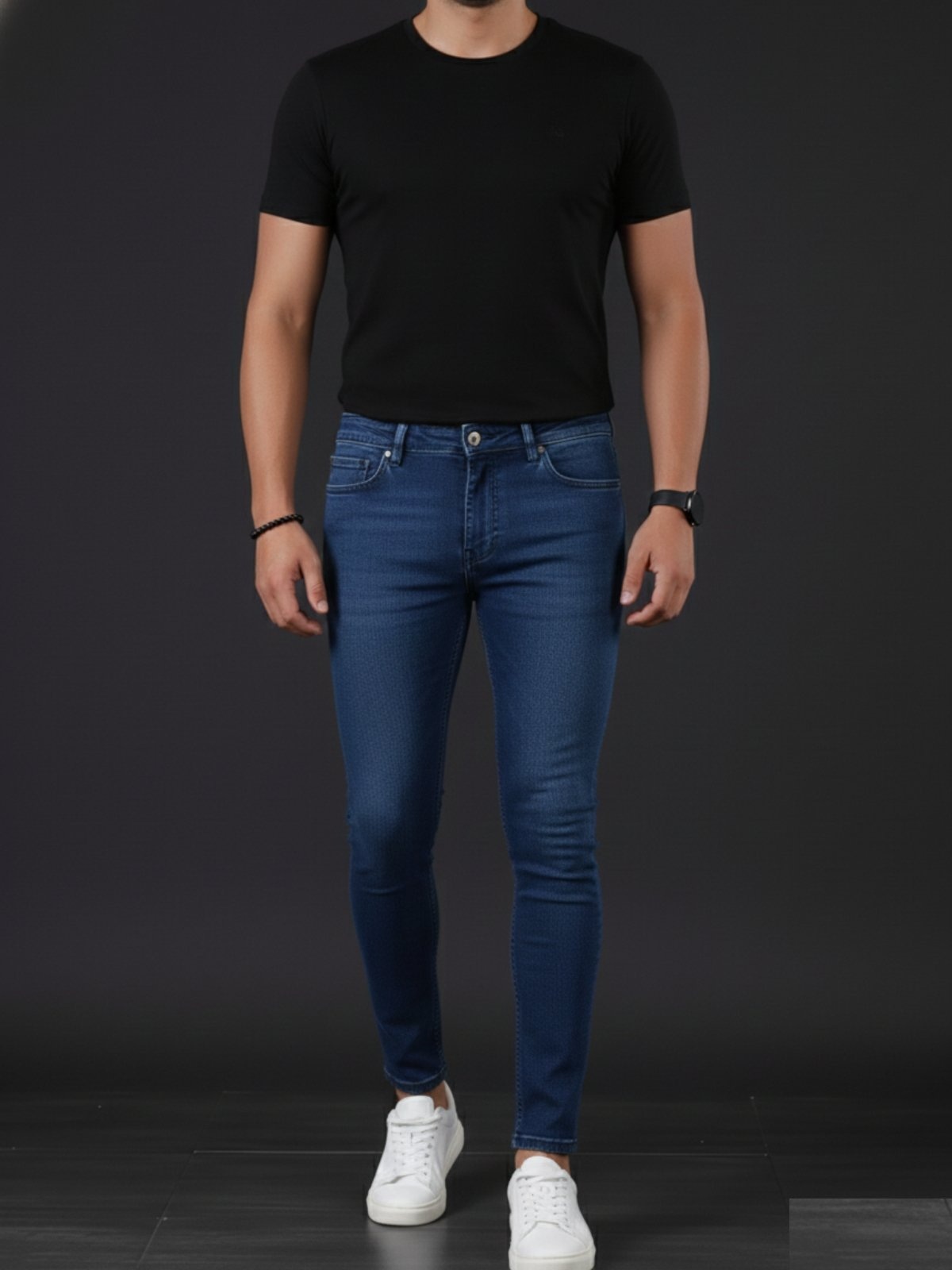 Imagem principal Calça Jeans Masculina Tempo Hábil Escuro Básica e Confortável 5 Estilo azul/jeans azul