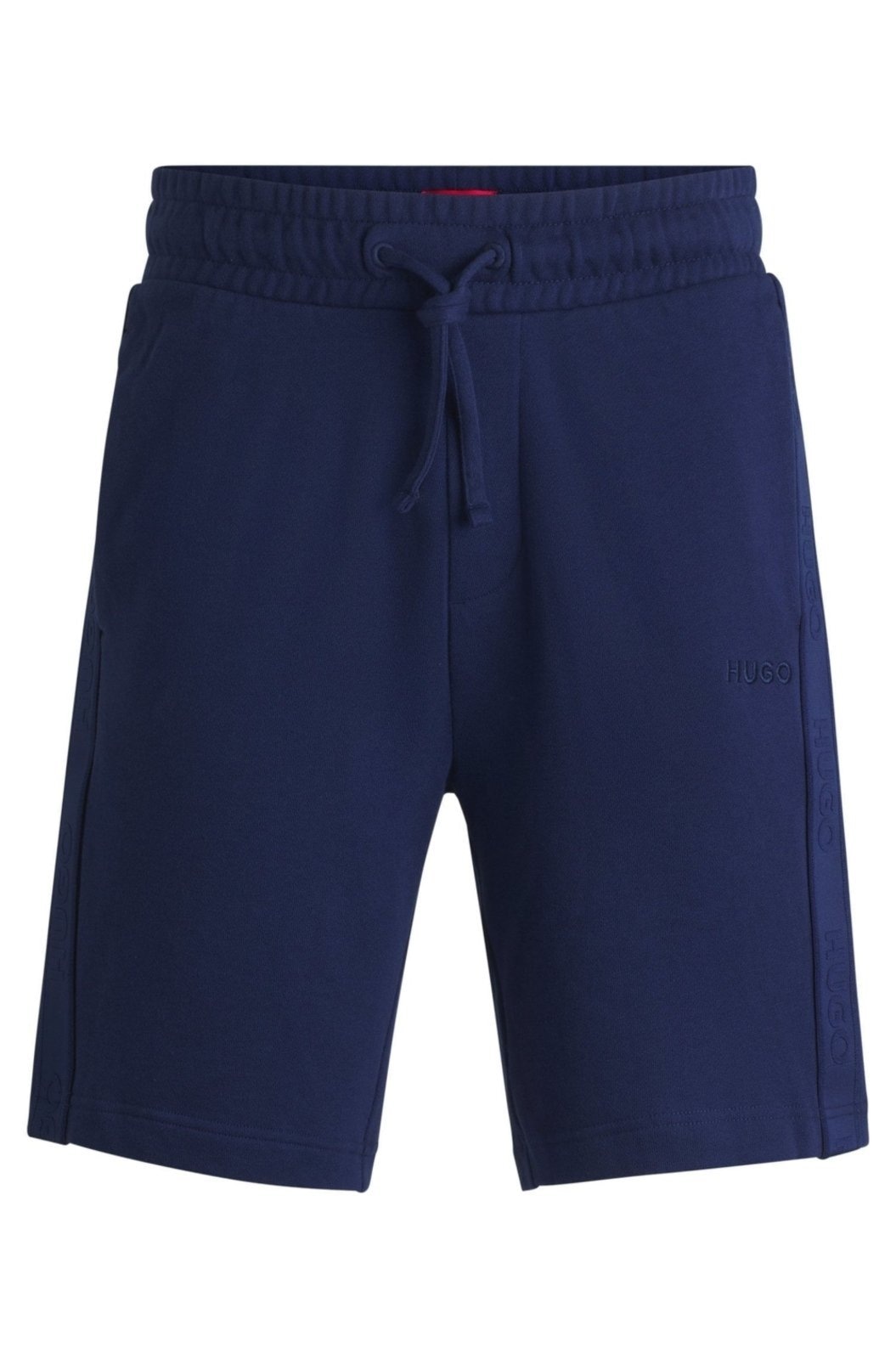 Imagem principal Shorts Em Terry De Algodão Com Fita De Logo Escuro S HUGO azul