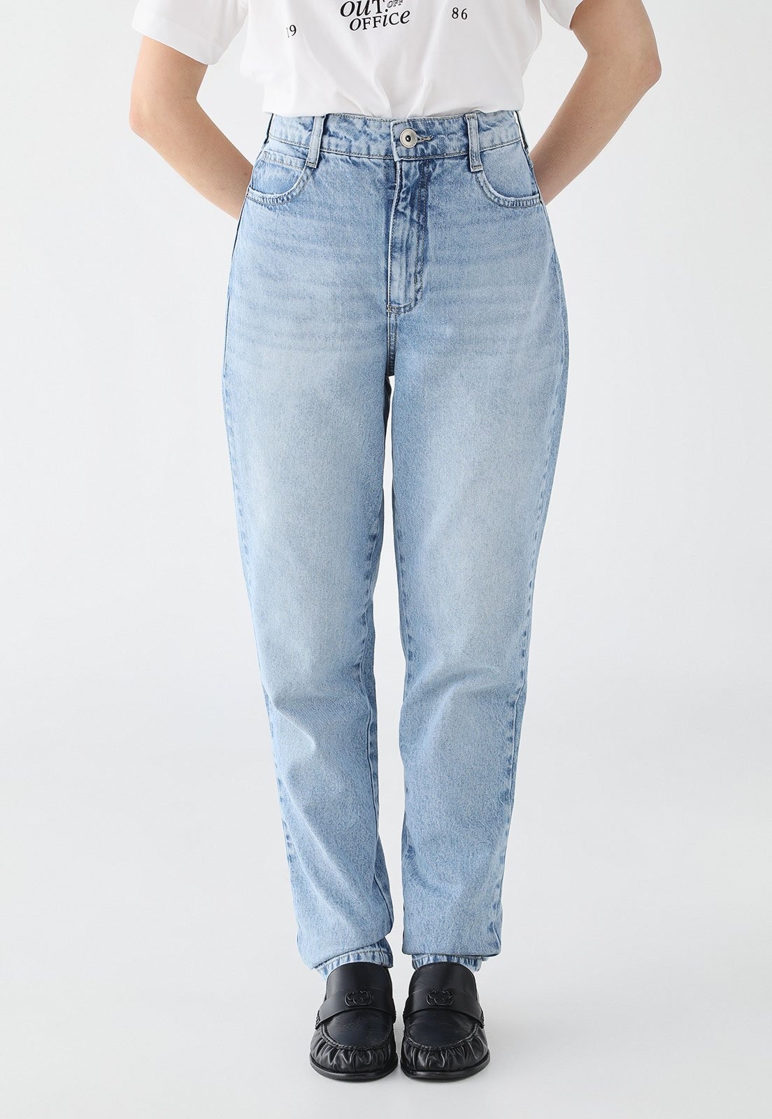 Imagem principal Calça Jeans Feminina Colcci Mom Cintura Alta Claro Colcci azul