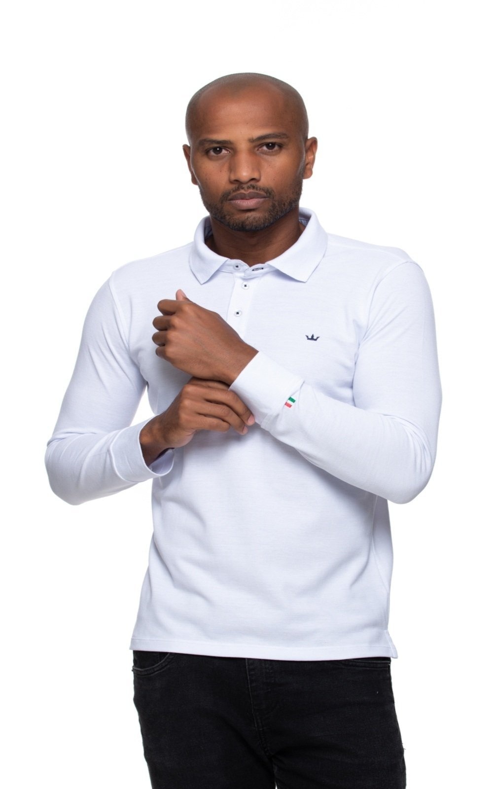 Imagem principal Polo Italia Aburguesia Slim Fit Branca Alfaiataria Burguesia branco