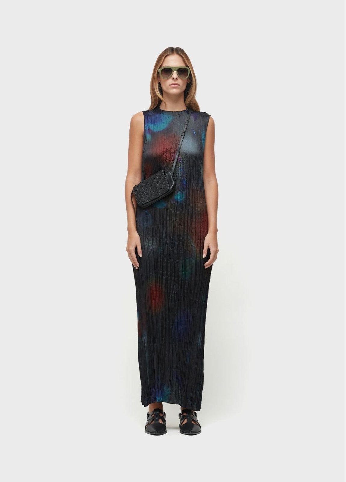 Imagem principal Vestido wrinckled satin rose blur double Osklen preto rose