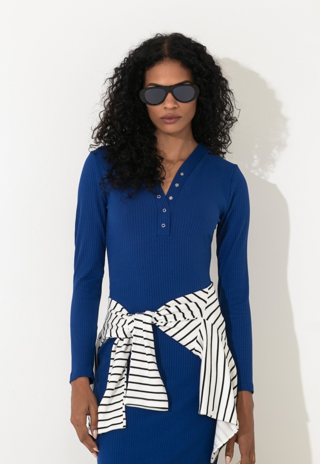 Imagem principal Vestido Midi Traymon Manga Longa Gg Traymon azul