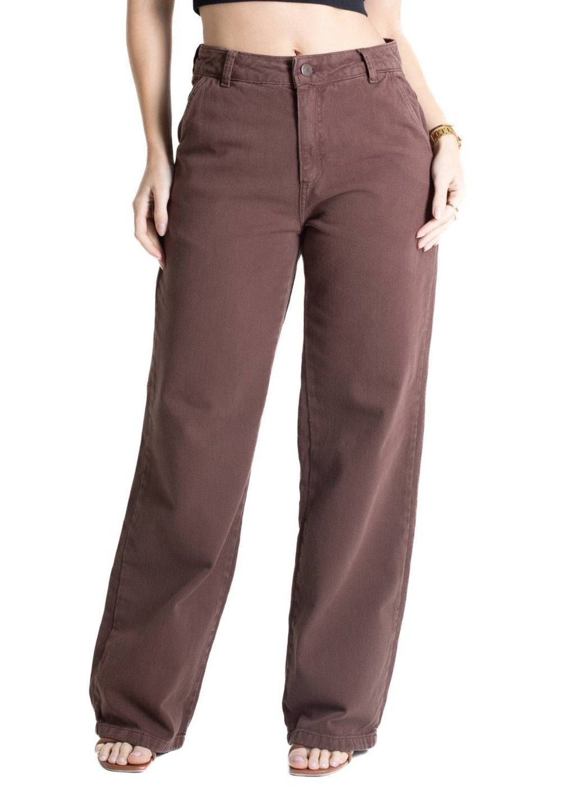 Imagem principal Calça Sarja Sawary Wide Leg - 281142 Sawary marrom