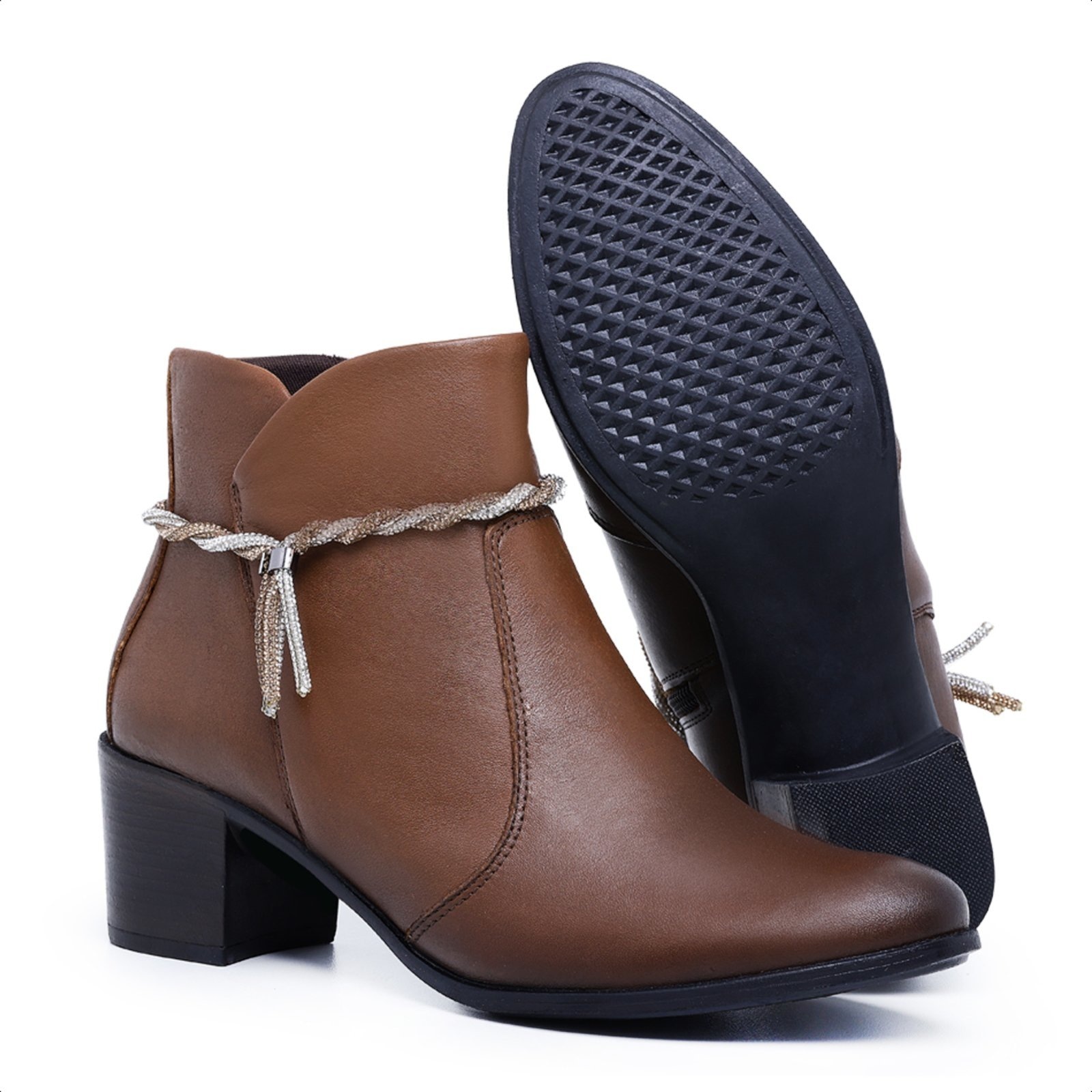 Imagem principal Bota Country Kauany Bico fino Salto de 4 cm Cano 15 cm Mod.1206 Havana Mister Couros marrom