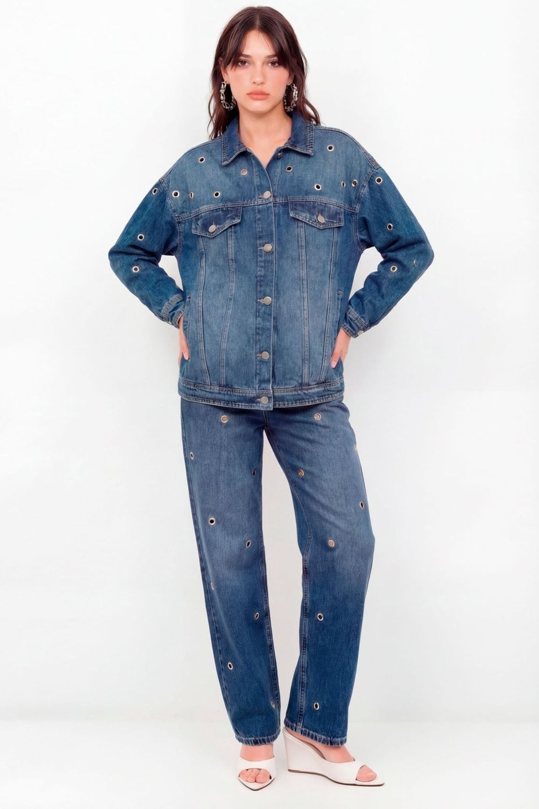 Imagem principal Calça Relaxed com Ilhós Feminino Inblanche jeans