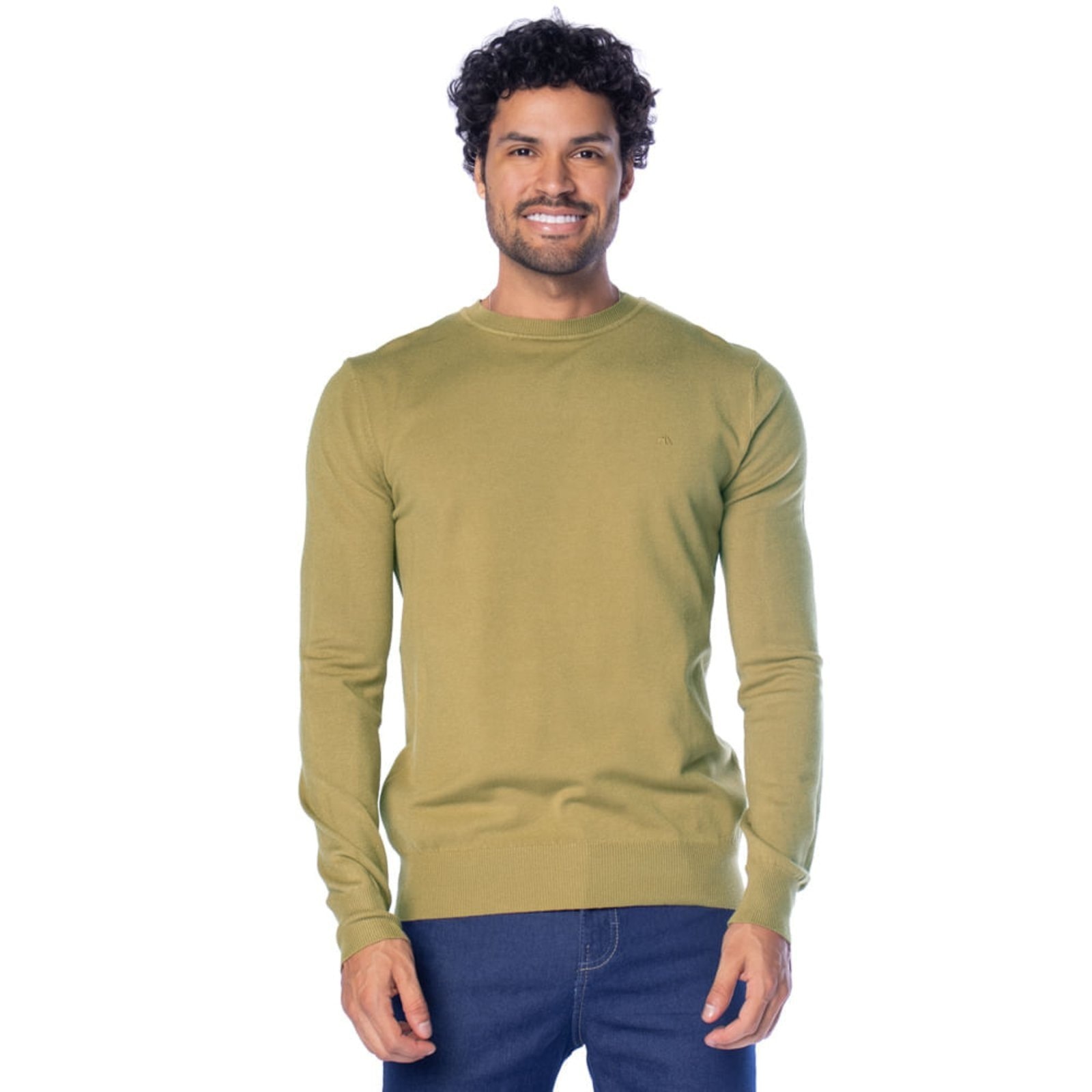 Imagem principal Suéter Masculino Dixie Liso Gola Careca Musgo Dixie verde