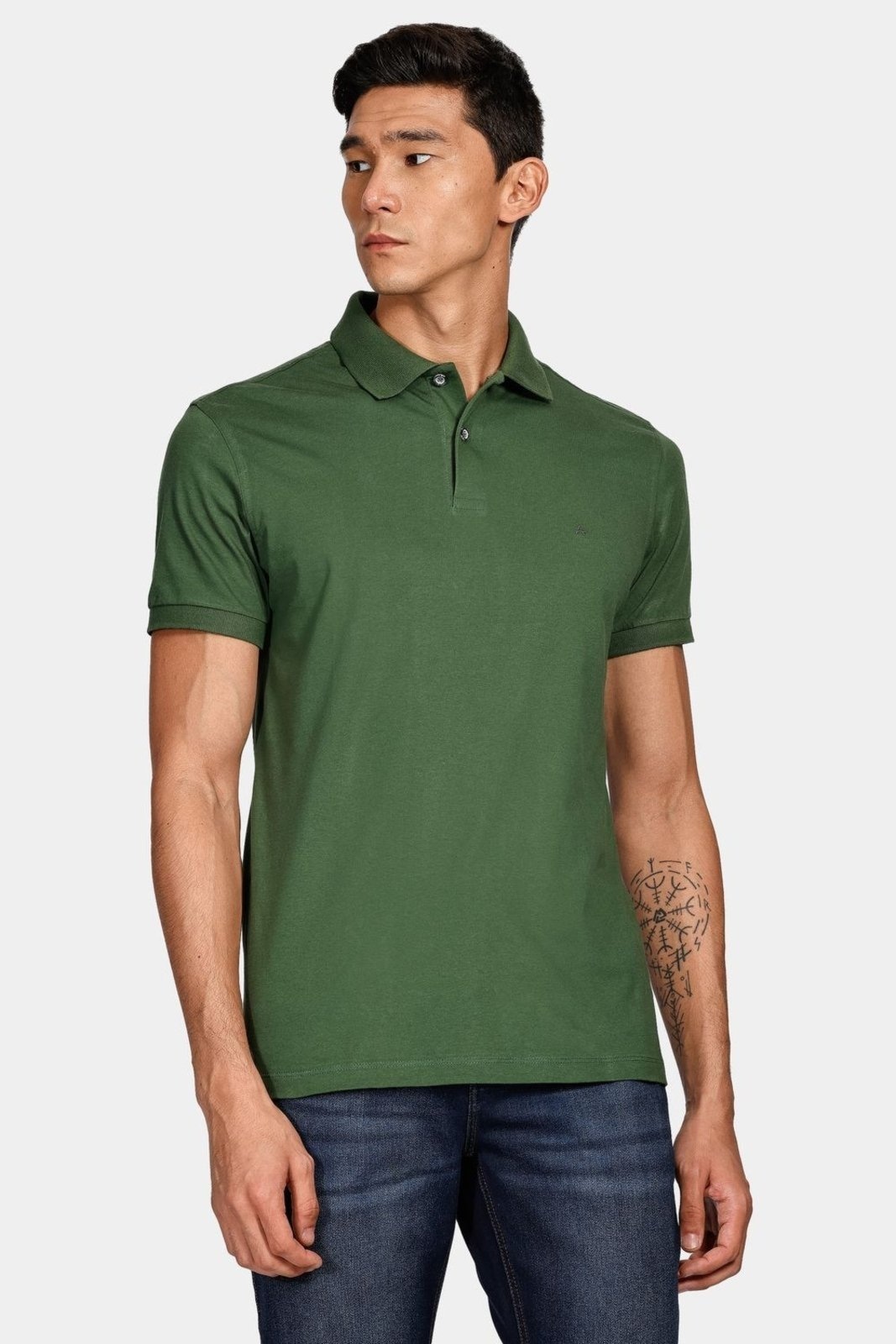 Imagem principal Polo 1/2 Malha Lisa Verde Musgo Aramis incolor verde